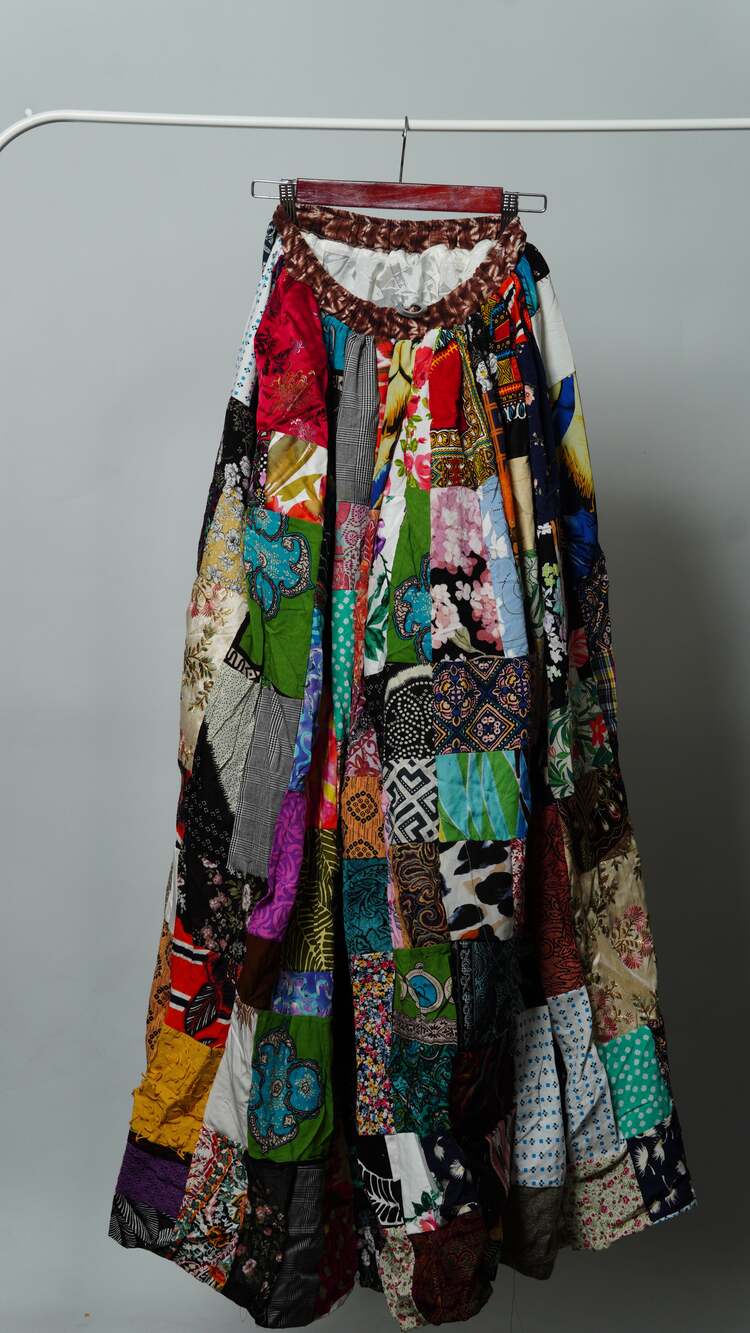 Upcycled Patchwork Maxi Skirt